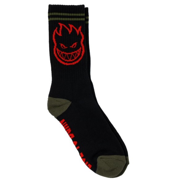 Spitfire Bighead Socks Black Olive Red