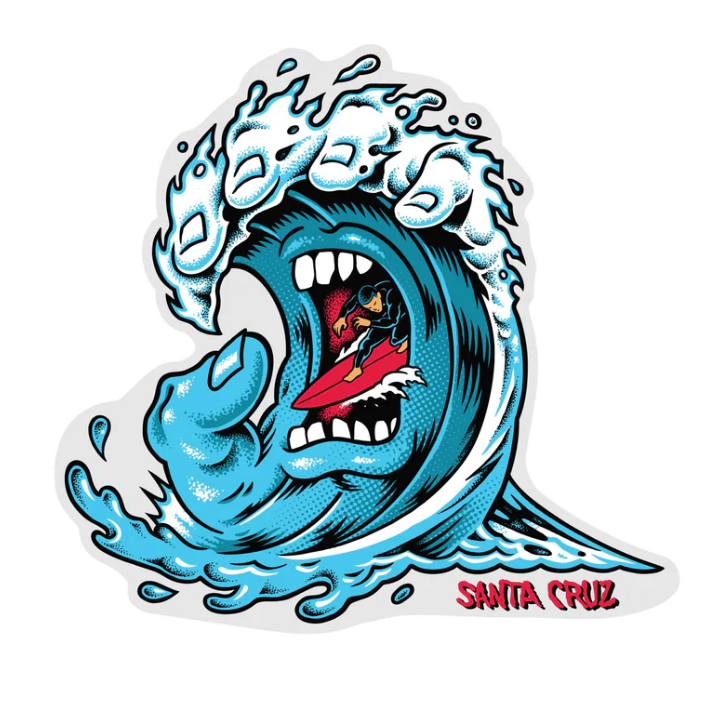 Santa Cruz Screaming Wave 4 inch Sticker