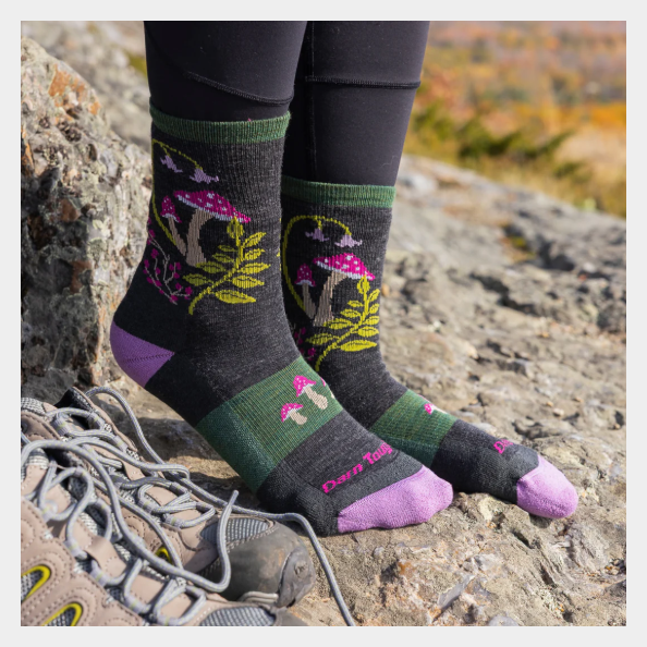Darn Tough Women's Mellow Mushrooms Micro Crew Lightweight Hiking Socks