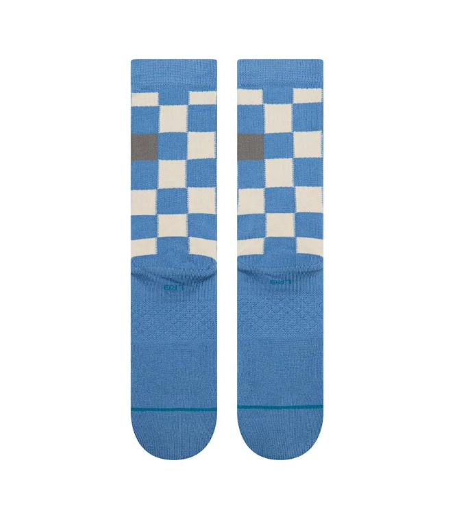 Stance Chef Check Crew Socks Capri Blue