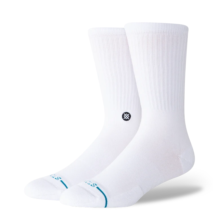 Stance Icon Crew Socks White