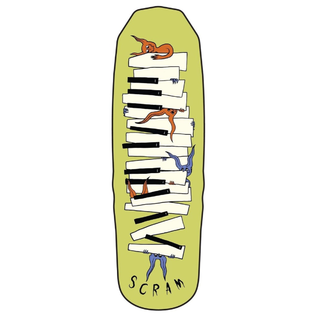 Scram Logan Synth Goblin Shaped Skateboard Deck 9.5