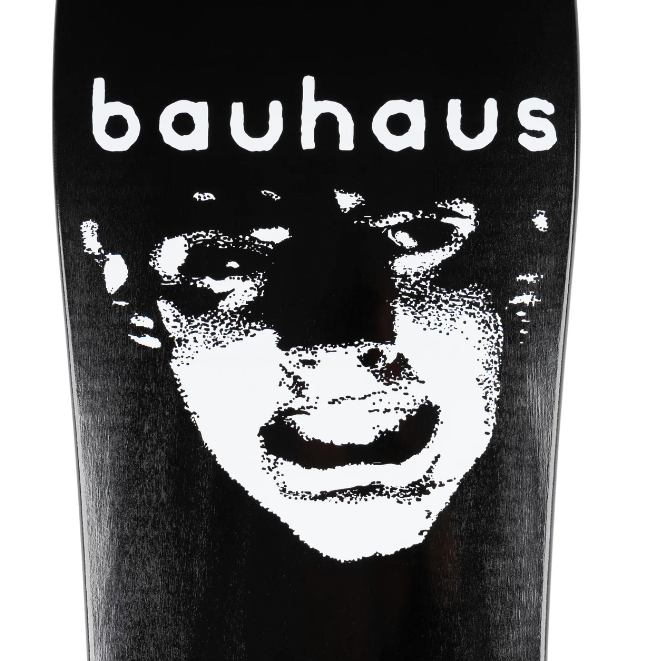 Welcome & Bauhaus Mask on Early Grab Black Dip Skateboard Deck - 10.0"