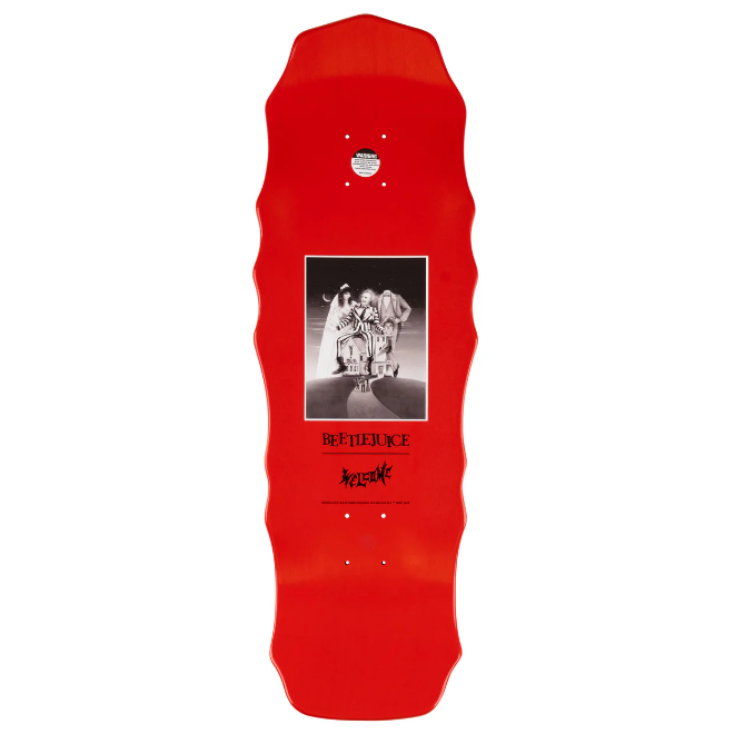 Welcome & Beetlejuice Carousel on Widow Red Dip Skateboard Deck - 10.0"