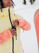 Burton Women's [ak] Upshift Gore Tex 2L Snowboarding Jacket Buttermilk/ Reef Pink