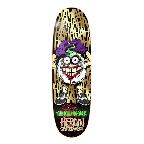 Heroin Killing Yolk SYM Egg Shaped Skateboard Deck 9.125"