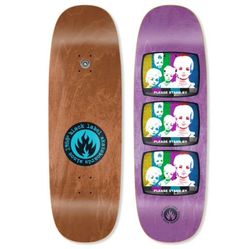 Black Label Team Stand by Jumbotron Shaped Skateboard Deck 10.0"