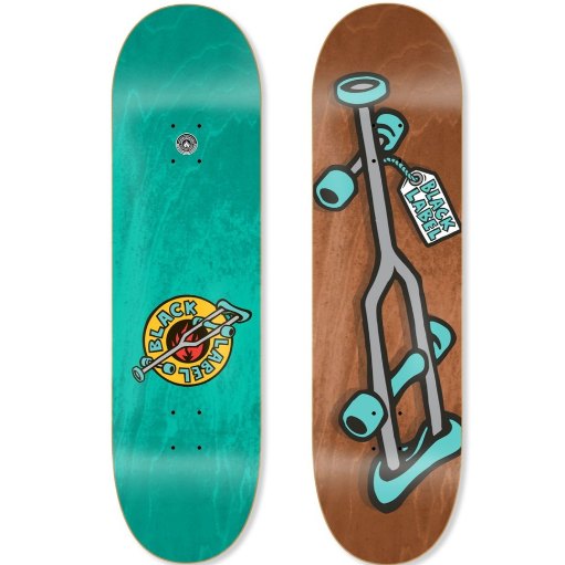 Black Label Team Crutch Skateboard Deck 8.5"