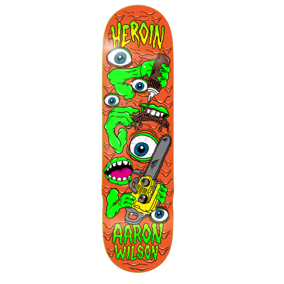 Heroin Aaron Wilson Mutate or Die Skateboard Deck 8.5"