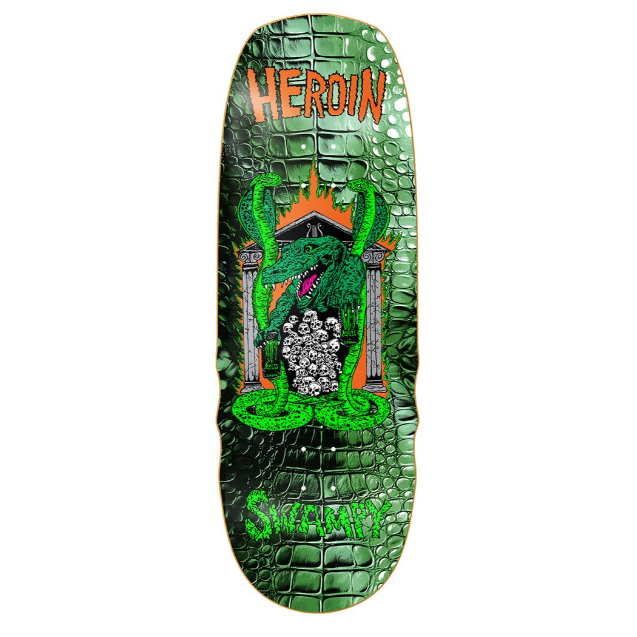 Heroin Swampy Knock off Shaped Skateboard Deck 10.6"