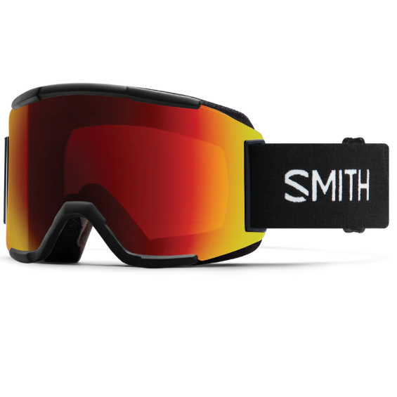 Smith Squad Goggles Black + ChromaPop Sun Red Mirror Lens