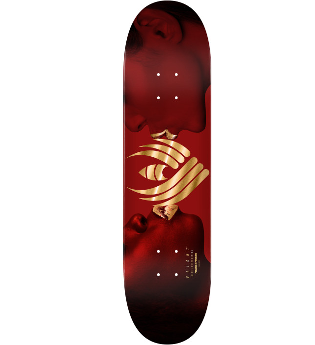 Powell Peralta Kiss FLIGHT® Skateboard Deck Burgundy / Gold Foil - 8.0"