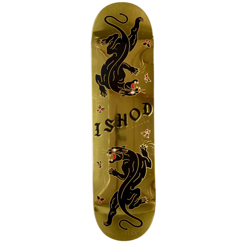 Real DBX Ishod Cat scratch Twin Tail Yellow Skateboard Deck 8.25"