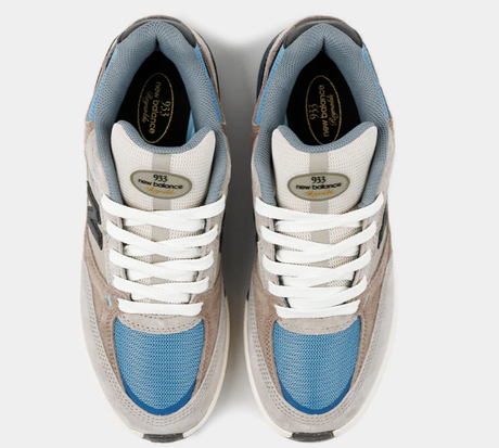 New Balance Numeric 933 Andrew Reynolds Skate Shoes Wide 2E Mushroom With Light Blue