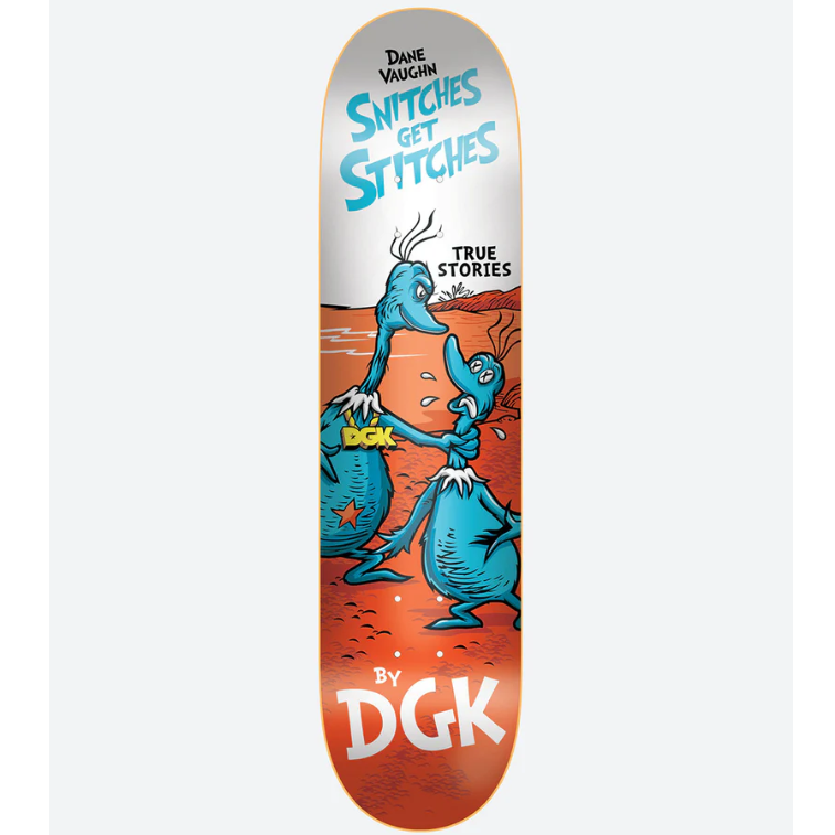 DGK Stitches Vaughn Skateboard Deck 7.9"