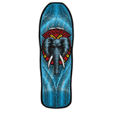 Powell Peralta Mike Vallely Elephant Reissue Blue Foil Shaped Skateboard Deck - 9.85"