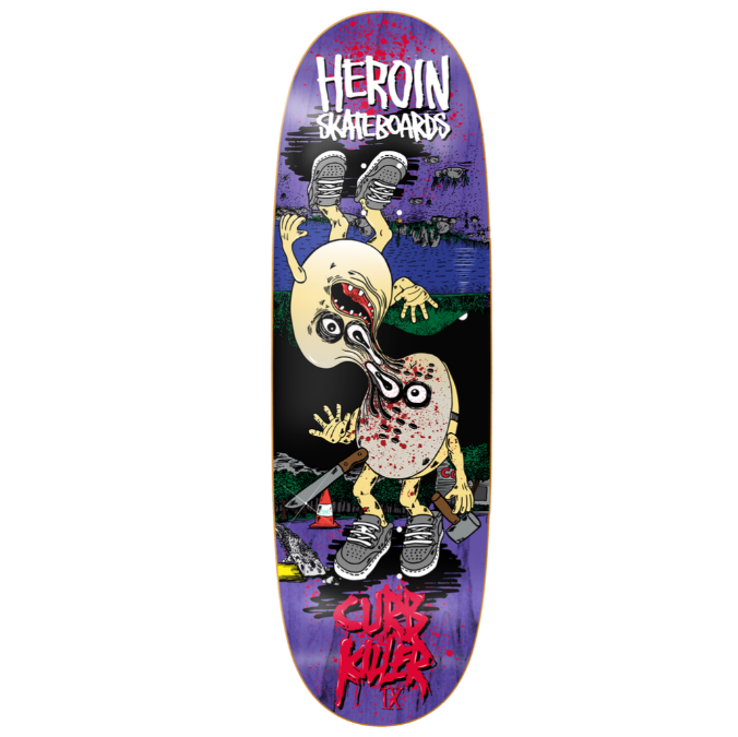 Heroin Curb Killer 9 Merged Deck Skateboard Deck 10.0"