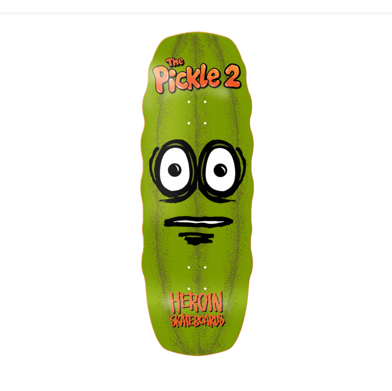 Heroin Pickle 2 Deck Skateboard Deck 11.125"