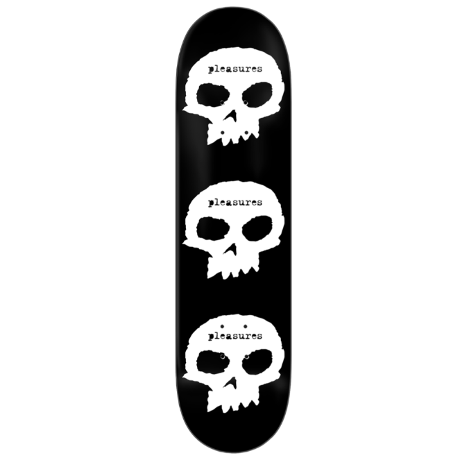 Zero x Pleasures Skulls Skateboard Deck 8.25"
