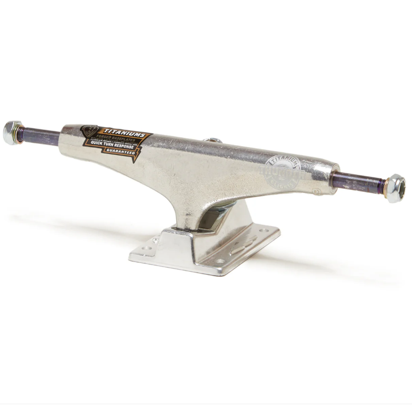 Thunder Polished Titanium 3 Lights II Skateboard Trucks