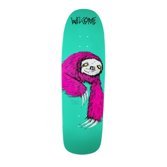 Welcome Sloth On Slappy Slap Shaped Skateboard Deck - 9.5"