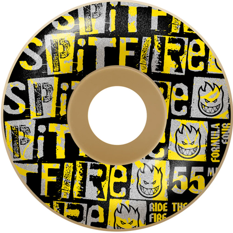 Spitfire 99a Duro Formula Four Ransom Radial  Skateboard Wheels Black