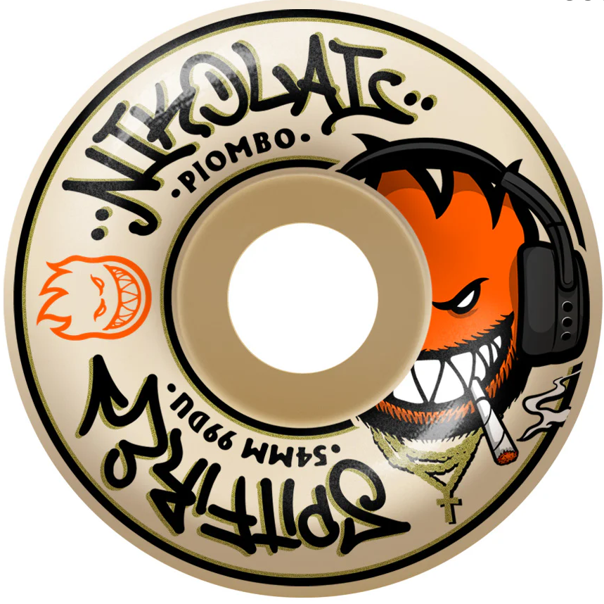 Spitfire 99a Duro Formula Four Nikolai Piombo Classic Skateboard Wheels