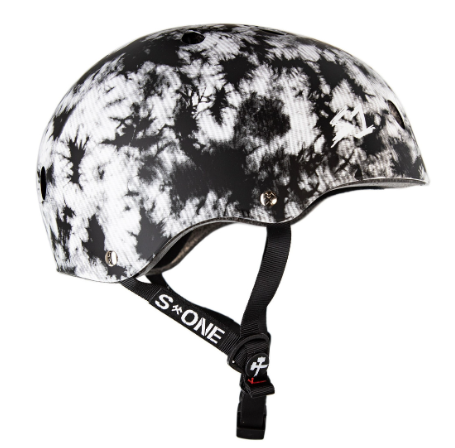 S-One S1 Lifer Skateboard Helmet Black & White Tie Dye