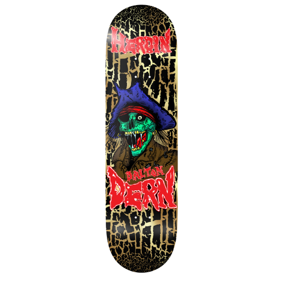 Heroin Dalton Dern KO2 Pirate Skateboard Deck 8.75"