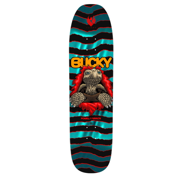 Powell Bucky Lasek Tortoise Turquoise Foil Flight Skateboard Deck - 8.62"