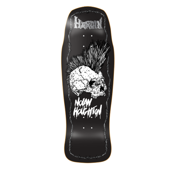 Heroin Nolan Houghton KO2 Skull Shaped Skateboard Deck 10.25"