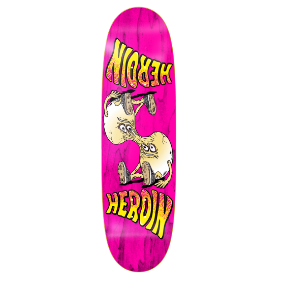 Heroin Team Merged Egg Shaped Skateboard Deck 8.88"