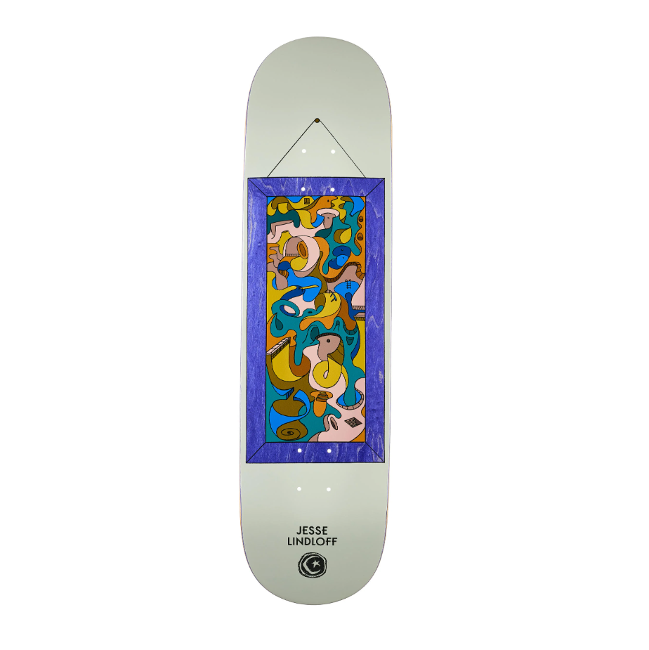 Foundation Jesse Lindloff Abstract Skateboard Deck 8.25"