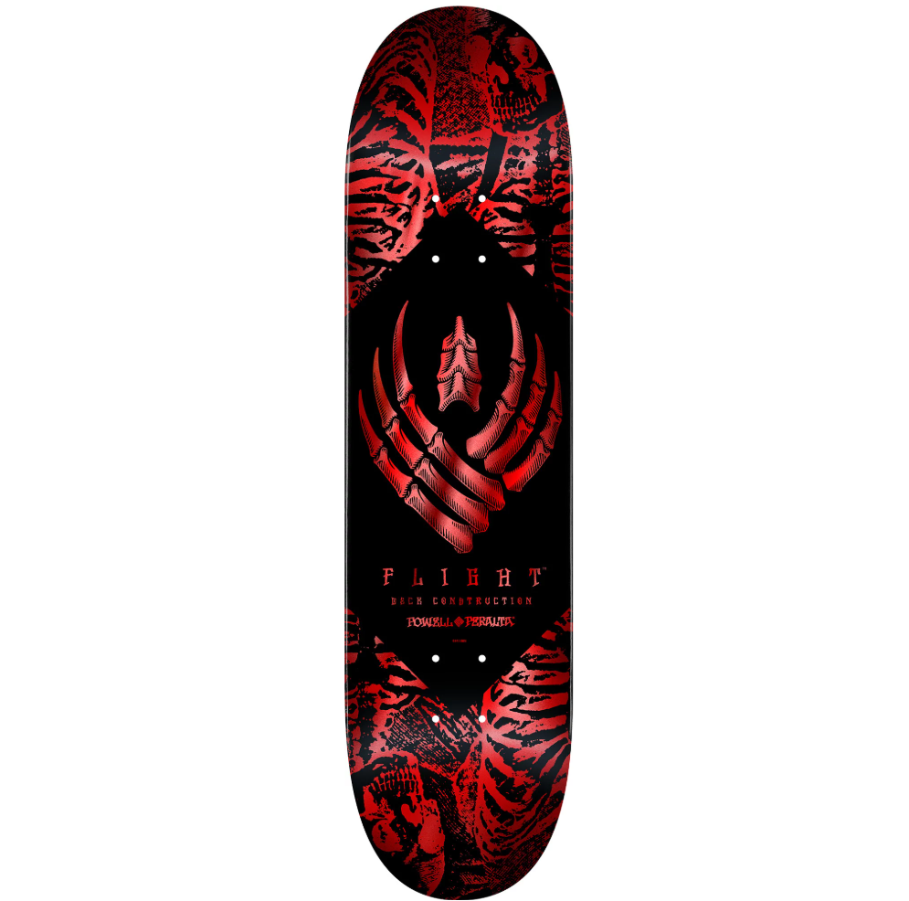 Powell Peralta Skeleton Red Foil FLIGHT® Skateboard Deck - 8.38"