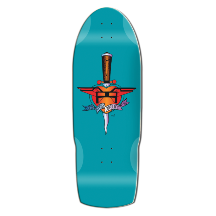 SMA Heart Attack Skateboard Deck 10.5" Teal