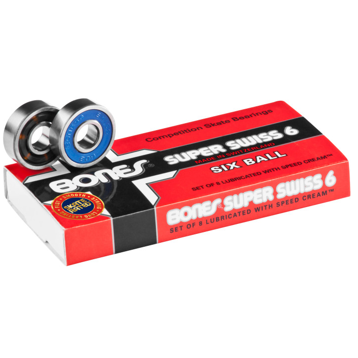 Bones Super Swiss Skateboard 6 Ball Bearings