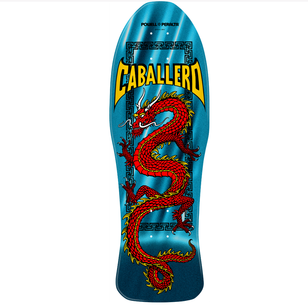 Powell Peralta Steve Caballero Chinese Dragon Reissue Auqa Foil Skateboard Deck - 10.0"