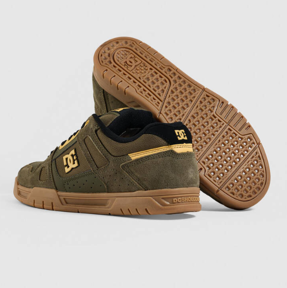 DC Stag Skate Shoes Olive / Tan / Gum