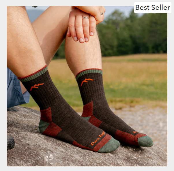 Darn Tough Men's Hiker Micro Crew Midweight Hiking Socks