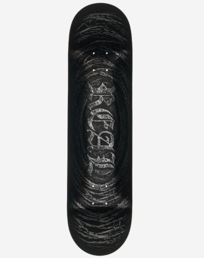 Real Team Barbed Wire Foil Oval Rusted Skateboard Deck 8.5"