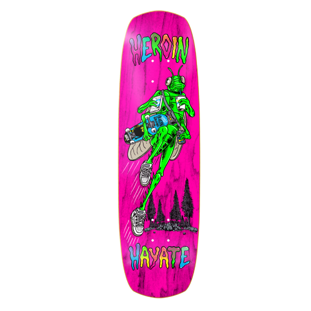 Heroin Hayate Bug Shovel Shaped Skateboard Deck 8.88"