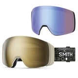Smith 4D Mag Goggles Chalk Space Invader + ChromaPop Sun Black Gold Lens