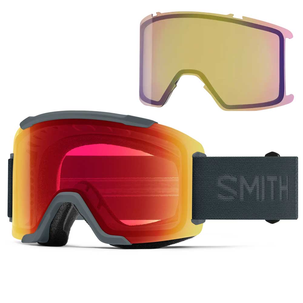 Smith Squad Goggles Slate + ChromaPop Everyday Red Mirror Lens