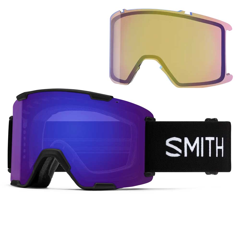 Smith Stash XL Goggles Black + ChromaPop Everyday Violet Mirror Lens