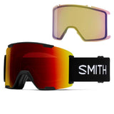 Smith Stash XL Goggles Black + ChromaPop Sun Red Mirror Lens