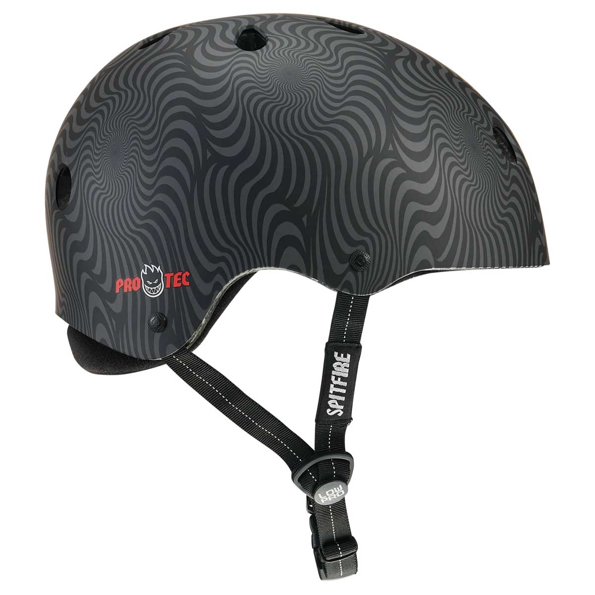 Pro Tec Low Pro Spitfire Signature Edition Certified Skateboard Helmet - Swirl