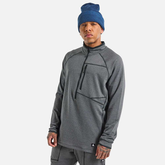 Burton Men's Stockrun Grid Half-Zip Fleece - True Black