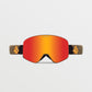 Volcom Odyssey Snowboard Goggles - Military Gold / Red Chrome + Bonus Yellow Lens
