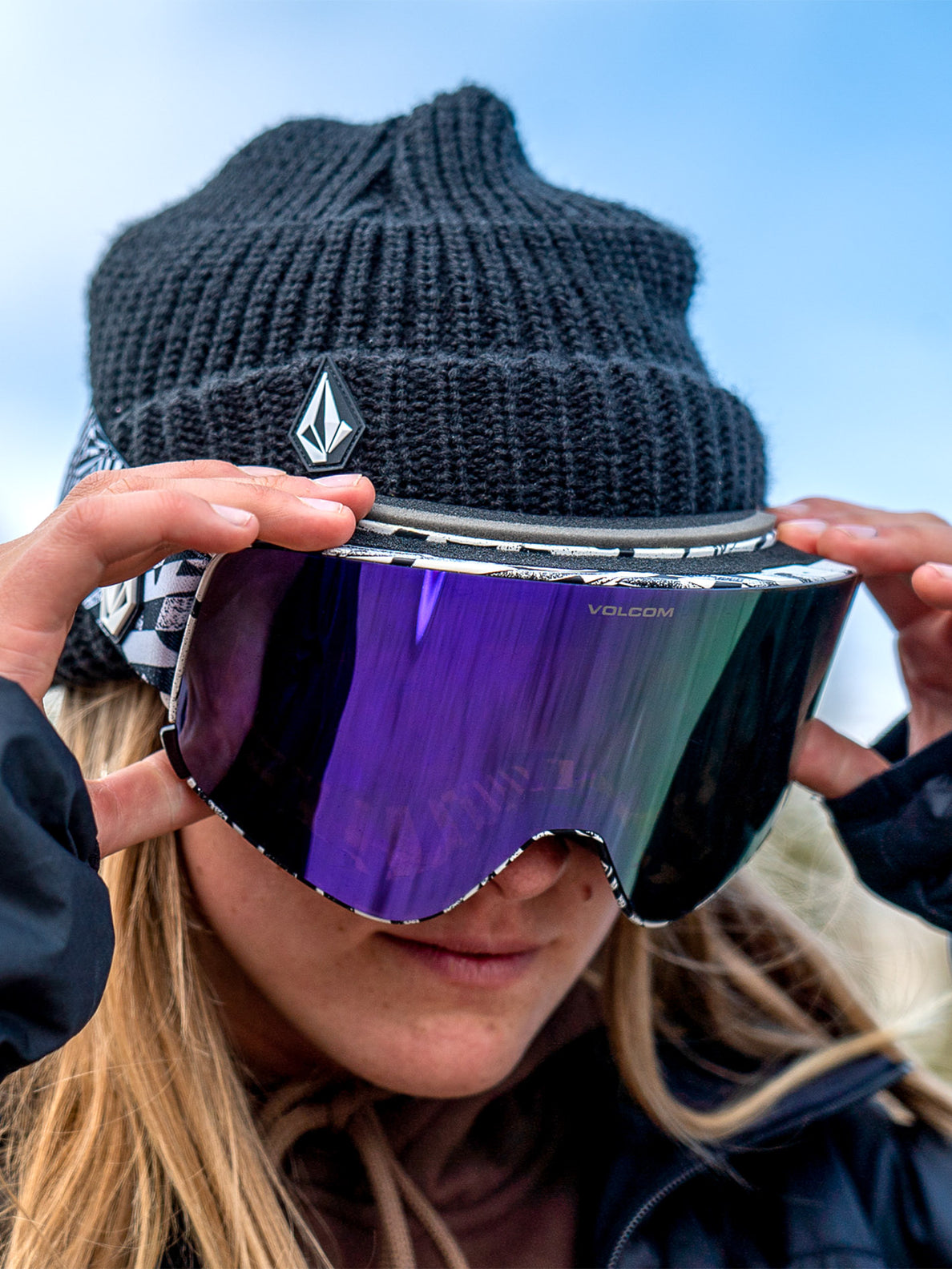 Volcom Odyssey Snowboard Goggles - Op Art / Purple Chrome + Bonus Yellow Lens