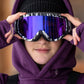 Volcom Attunga Youth Snowboard Goggles - Op Art/Purple Chrome + Bonus Yellow Lens